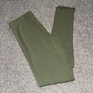 Old Navy Sage Green Leggings with Lace Detail